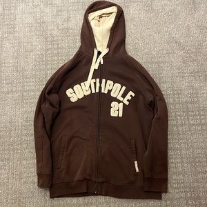 South Pole zip up hoddie. Large